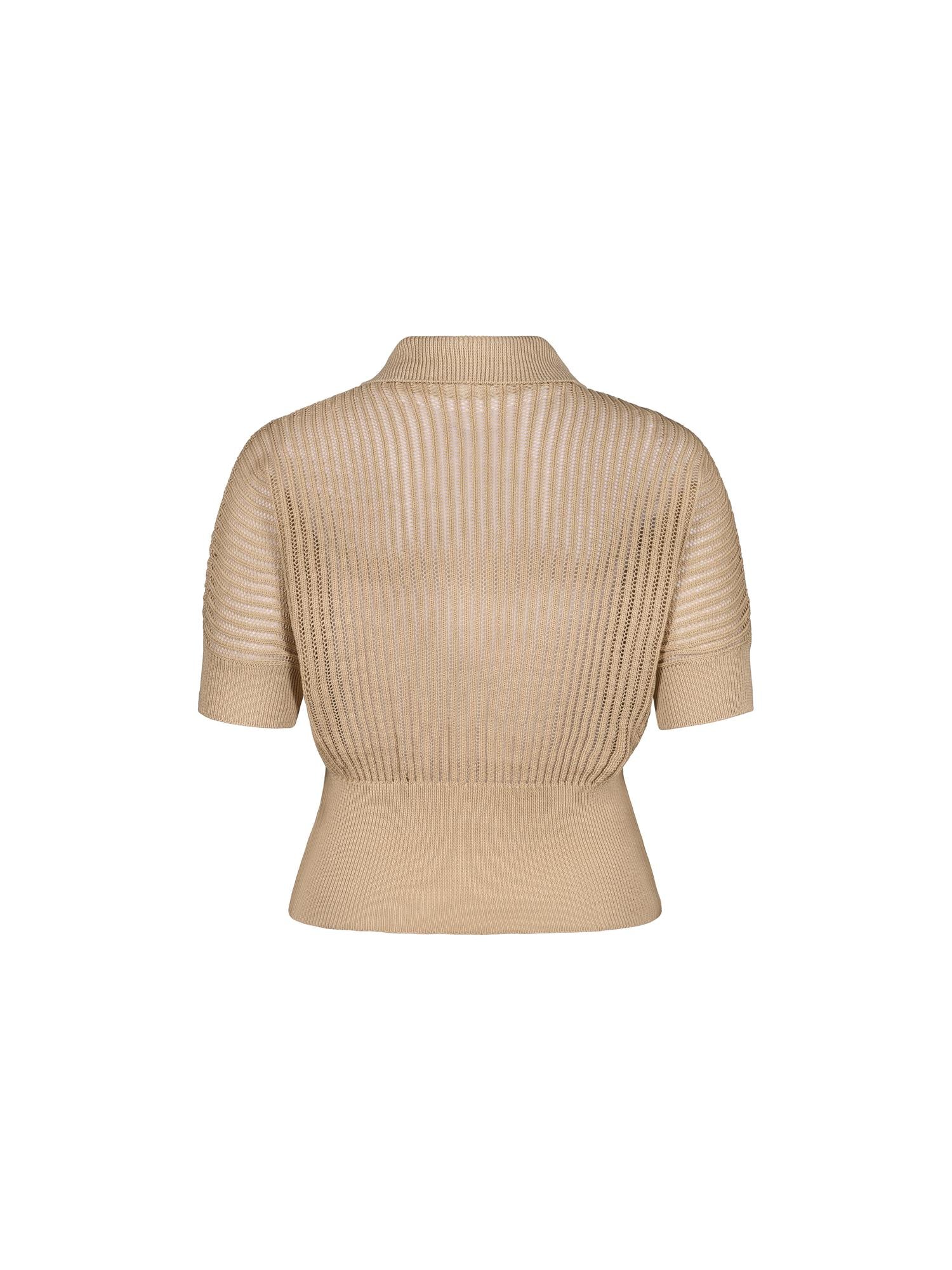 Strikket polo i bomull