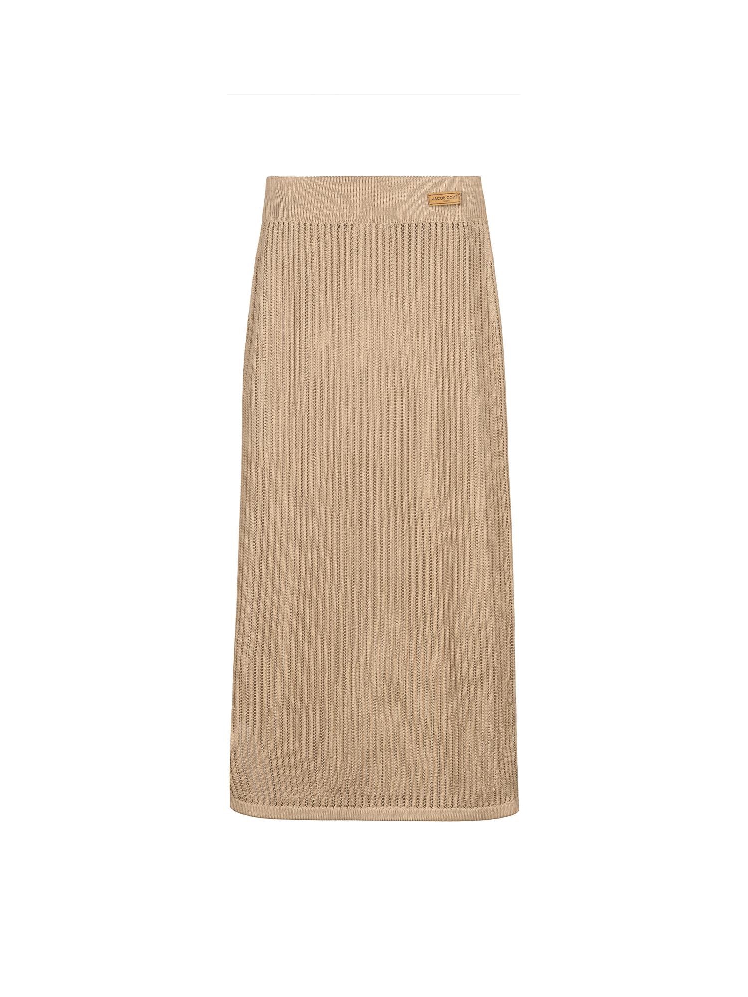 Strikket skjørt i bomull