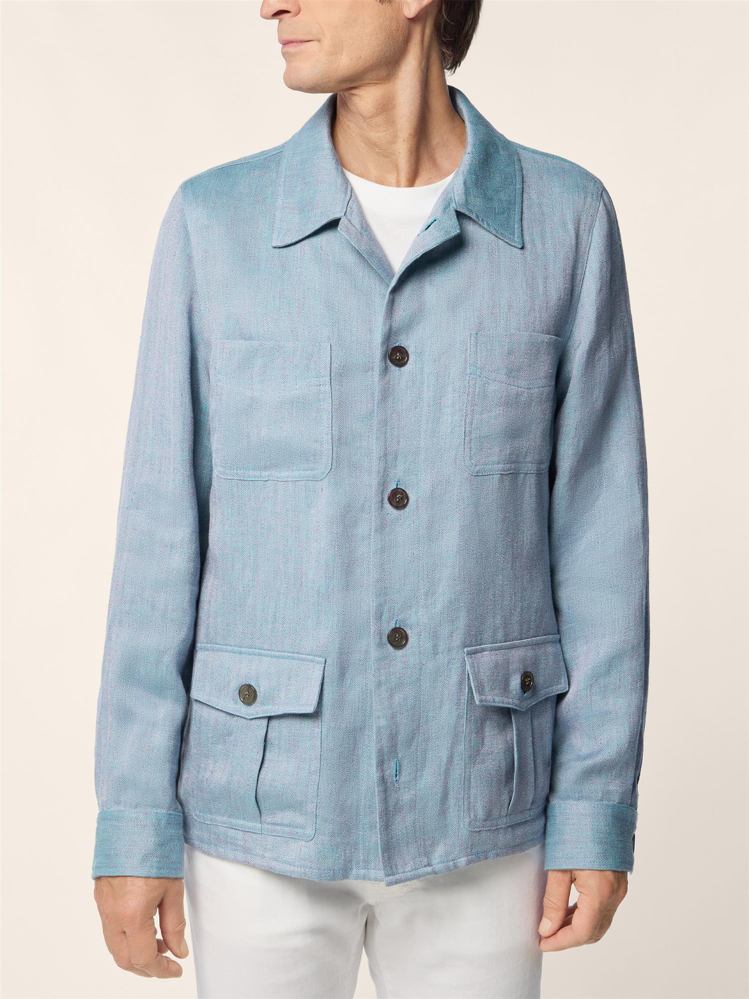 Overshirt i lin